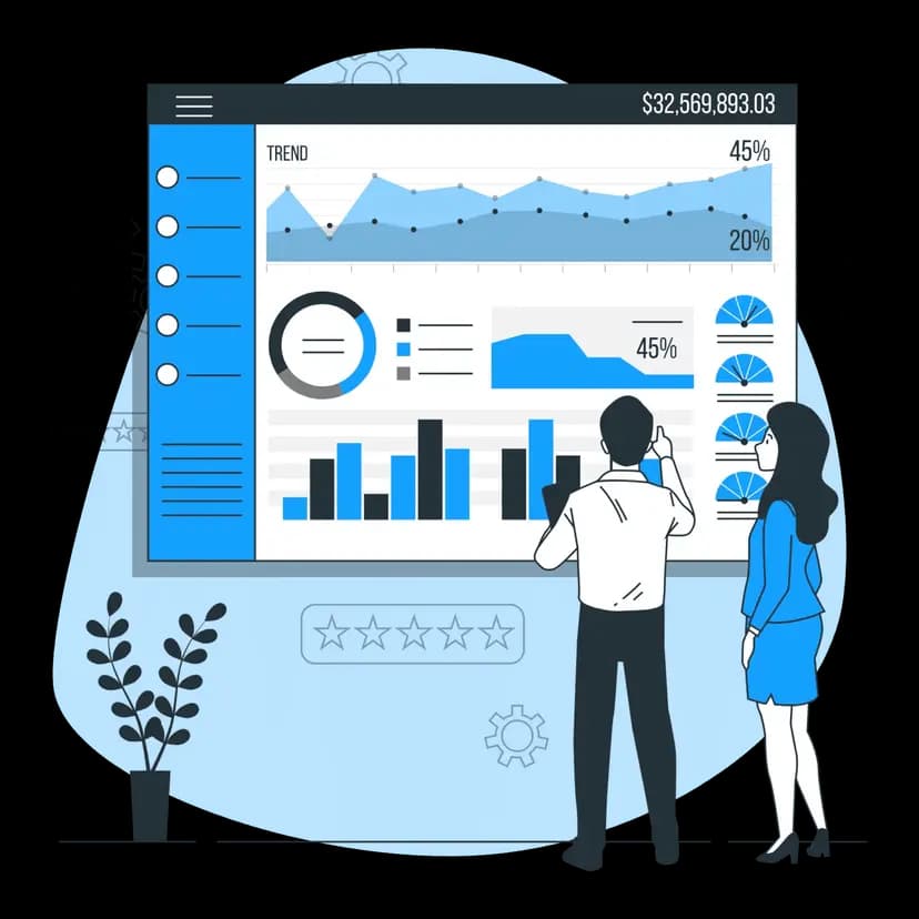 Happy man looking at phone